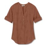 Wms Oasis Ii 3/4 Sleeve Shirt: 916 BK CLAY